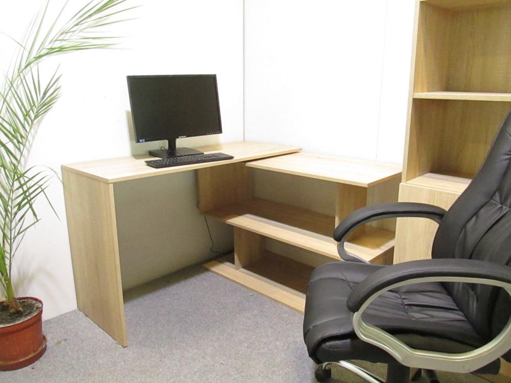 Компьютерный стол поворотный с полками М-Зон Джеко 1200 Нимфея Альба (MZN-031031) - фото 6