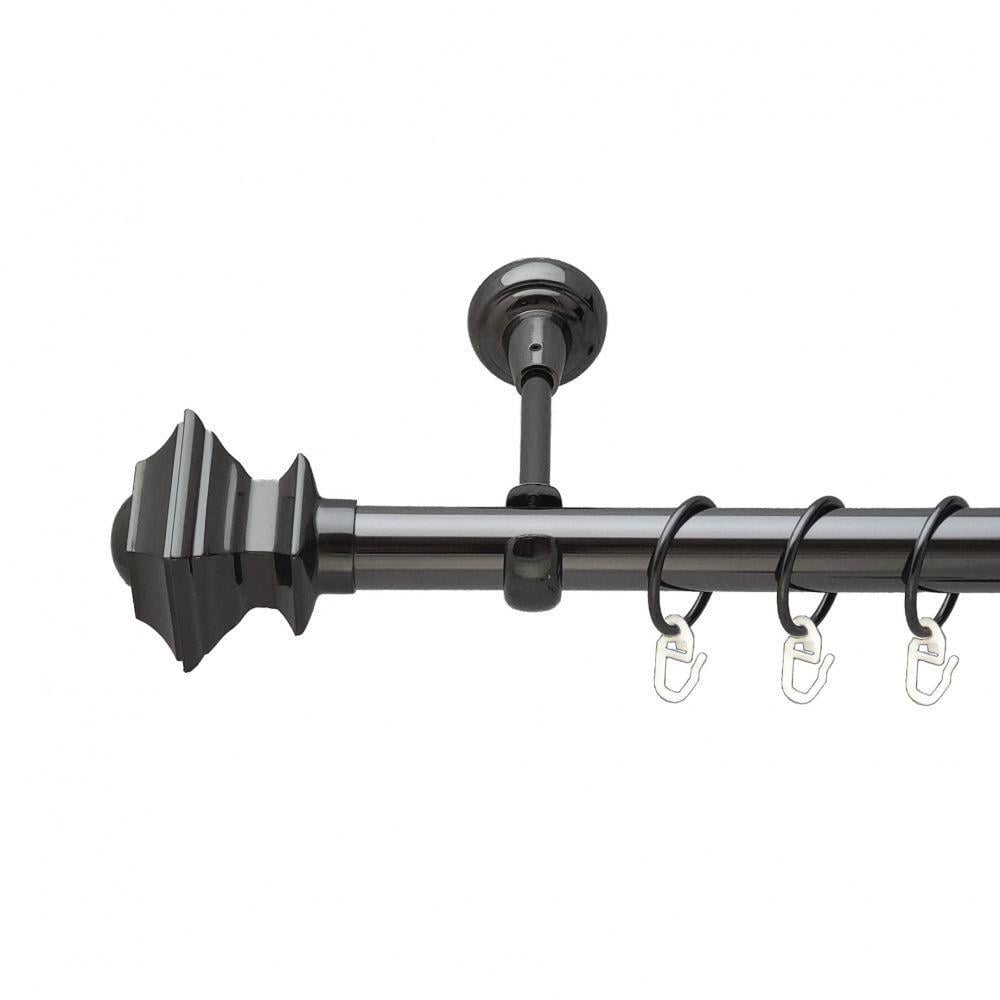 Карниз Orvit Борджеза однорядный гладкий 25 мм 160 см Оникс (6706542)