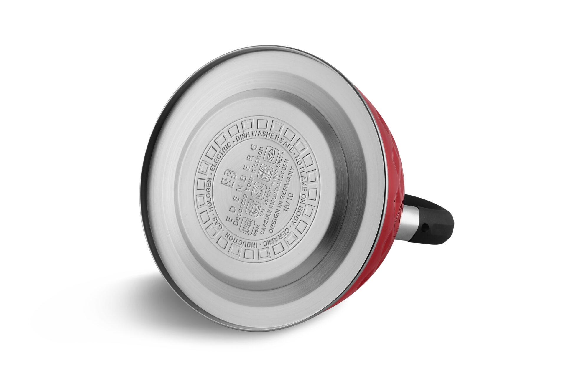 Чайник Edenberg EB-8833 із нержавіючої сталі зі свистком з індукційним дном 3 л (27975933) - фото 3