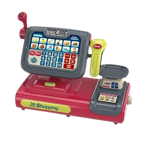 Детский игрушечный набор кассовый апарат с микрофоном и озвучкой на английском языке (133645)
