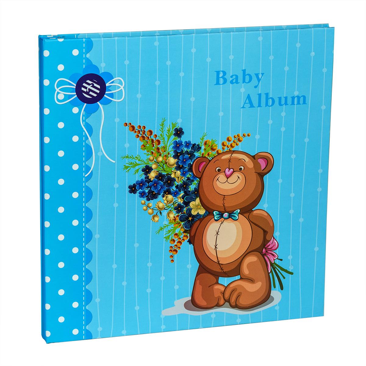 Фотоальбом детский Teddy 20 самоклеящихся листов в коробке 28х32 см Blue (28459253)
