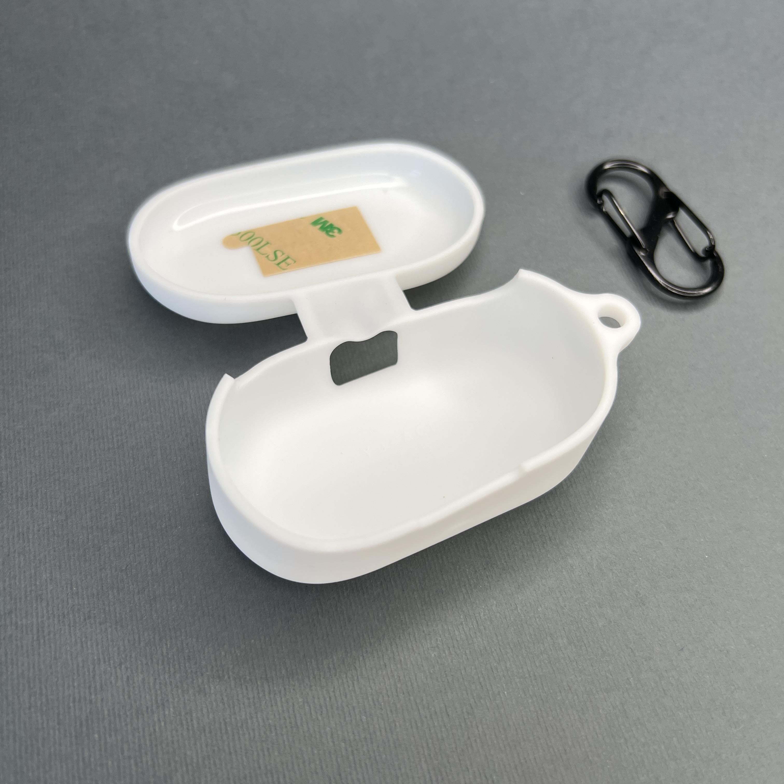 Чохол для навушників Oppo Enco Buds 2 з карабіном протиударний Білий (798327) - фото 2