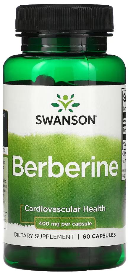 Добавка Берберин гидрохлорид Swanson Berberine 400 мг 60 капсул Добавка Берберин гидрохлорид Swanson Berberine 400 мг 60 капсул