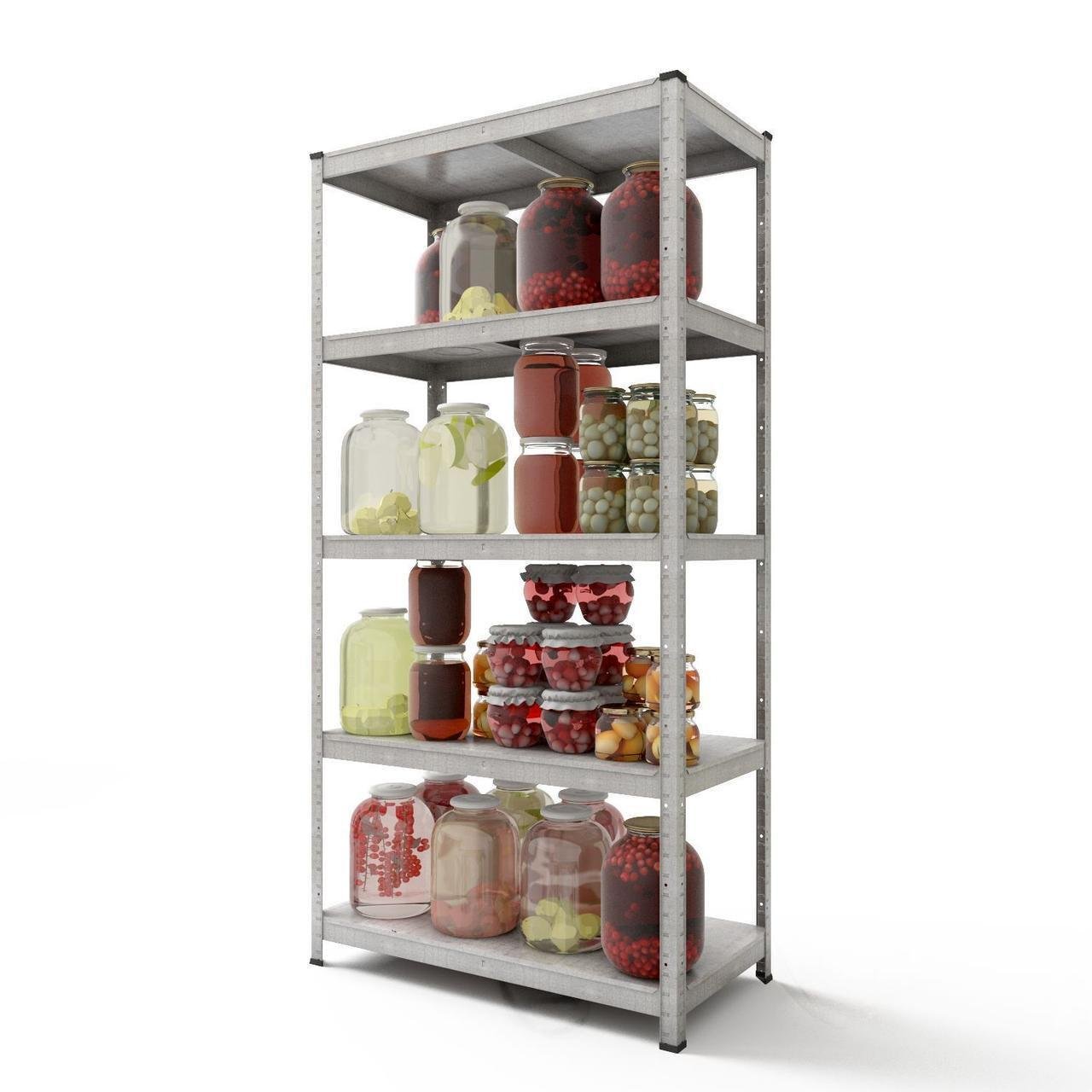 Стелаж Меткас Бюджет ОС 150 кг/полицю 5 полиць сталь оцинкований металевий 1800x1200x400 мм (2511852295) - фото 4 Стелаж Меткас Бюджет ОС 150 кг/полицю 5 полиць сталь оцинкований металевий 1800x1200x400 мм (2511852295) - фото 4