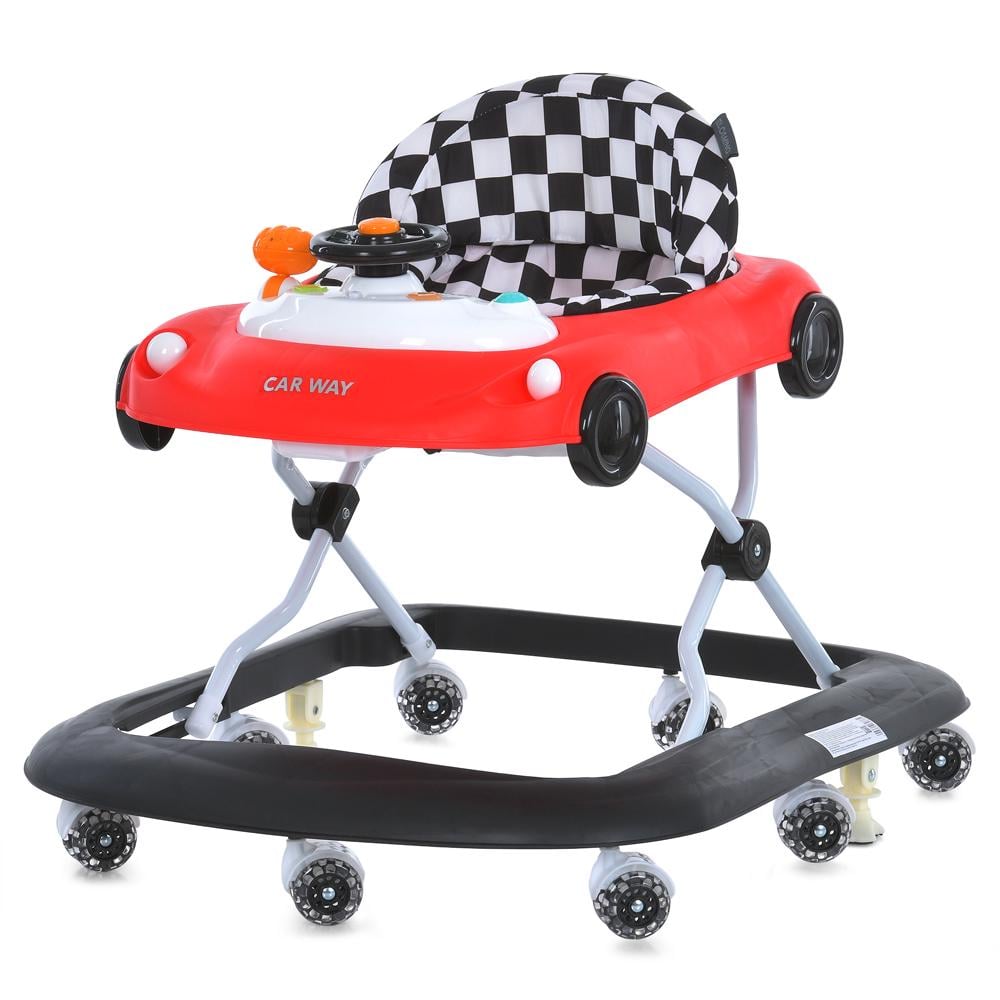 Ходунки El Camino ME 1216 CAR WAY вісім коліс/музична панель зі звуковим кермом Червоний (32186849) Ходунки El Camino ME 1216 CAR WAY вісім коліс/музична панель зі звуковим кермом Червоний (32186849)