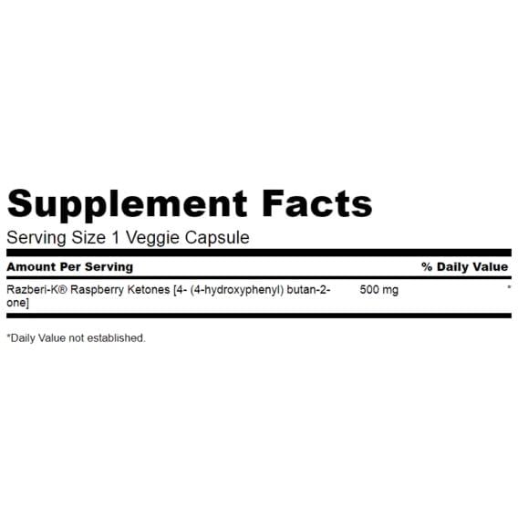 Экстракт для похудения Swanson Maximum Strength Razberi-K Raspberry Ketones 500 мг 60 Veg Caps (SWA-04078) - фото 2