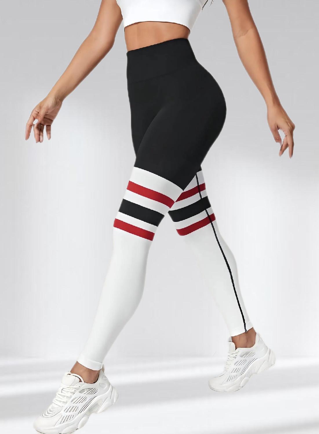 Лосины для фитнеса LILAFIT пуш ап S Черный с белым (LFL000086) - фото 2