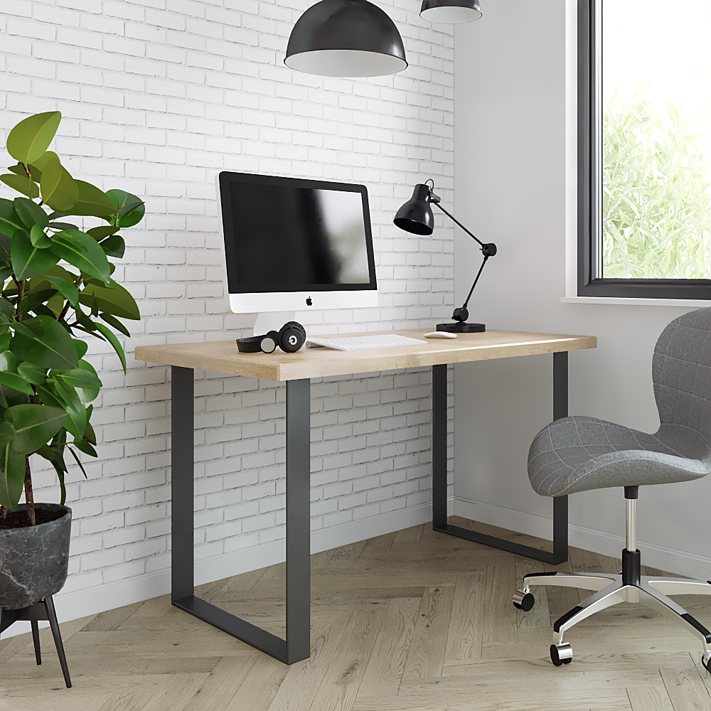 Комплект опор для столу з металу 600х70 мм H 730 мм 70x11 мм Чорний (1130) - фото 3 Комплект опор для столу з металу 600х70 мм H 730 мм 70x11 мм Чорний (1130) - фото 3