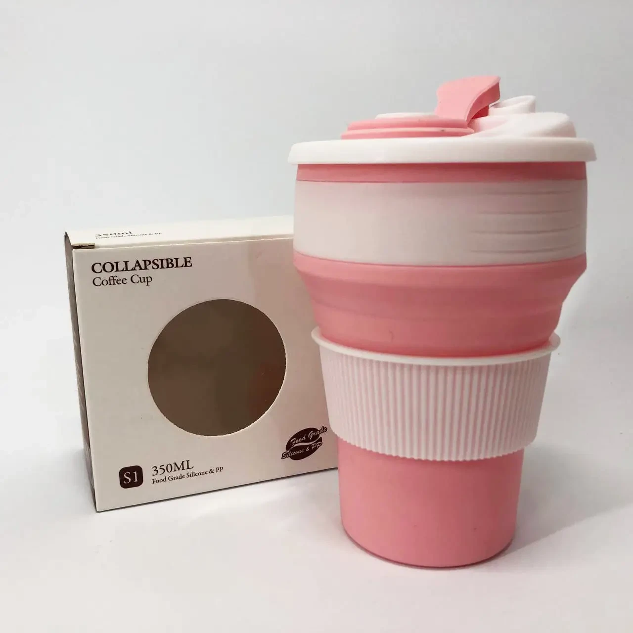 Чашка силиконовая SILICON MAGIC CUP с крышкой Розовый (7194) - фото 5 Чашка силиконовая SILICON MAGIC CUP с крышкой Розовый (7194) - фото 5