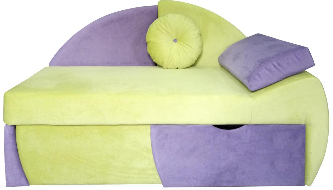 Диван детский МАКСИ-Мебель Корсар с кругом Светлый Золотистый/Фиолетовый (10366)