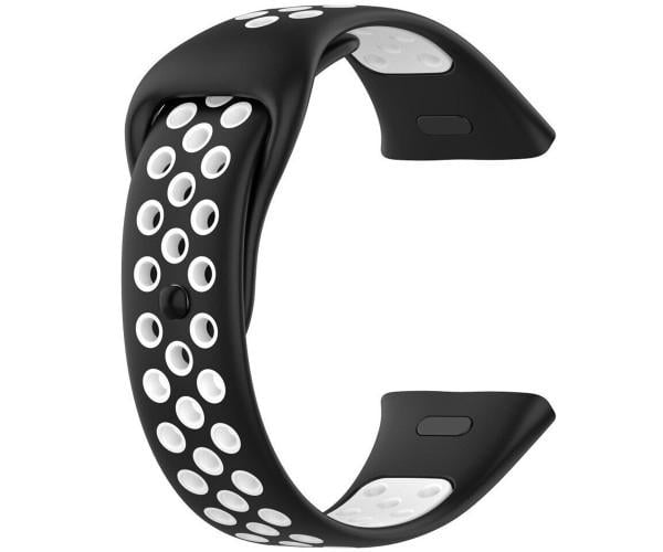 Ремешок Sport Silicone для Xiaomi Redmi Watch 3 Active Черный с белым