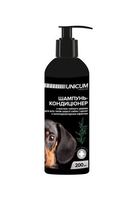 Шампунь-кондиціонер Unicum Premium UN-020 з олією чайного дерева для собак 200 мл (4820150202040)