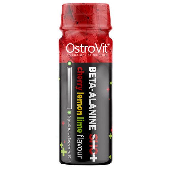 Бета-аланін для спорту OstroVit Beta-Alanine Shot 80 мл 2 порцій Cherry Lemon Lime