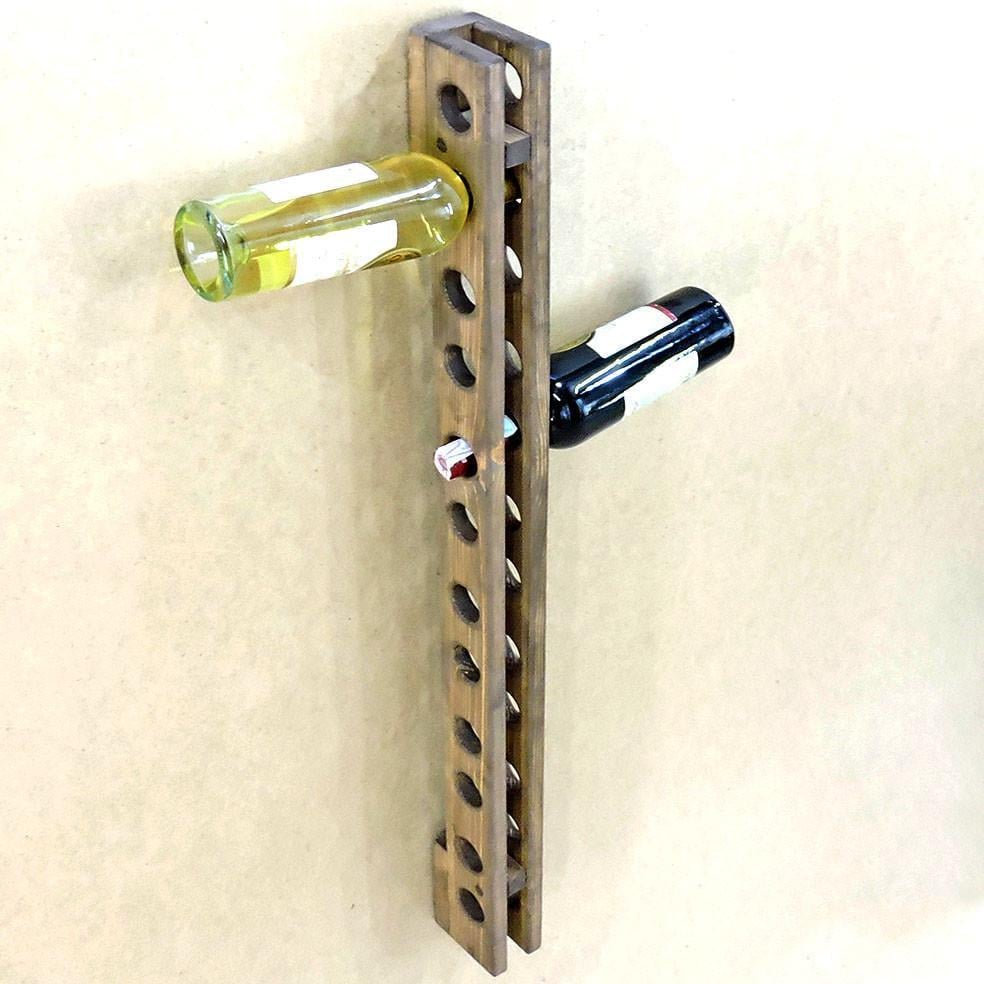 Полка для вина настенная из дерева Этидзен Сепия (ПНК-007308)