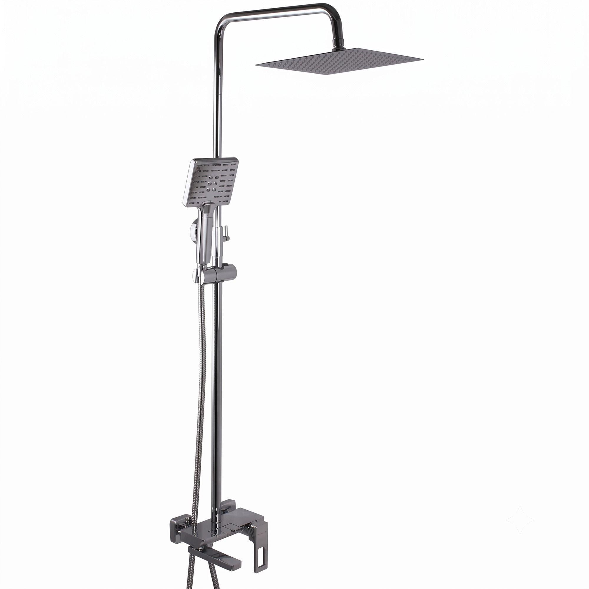 Душевая система Globus Lux Piano с регулировкой высоты латунь Хром глянцевый (37521566)