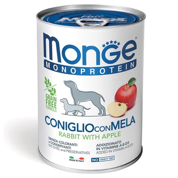 Корм для собак вологий Monge Dog Wet FRUIT MONOPROTEIN кролик з яблуком 400 г (000025664)