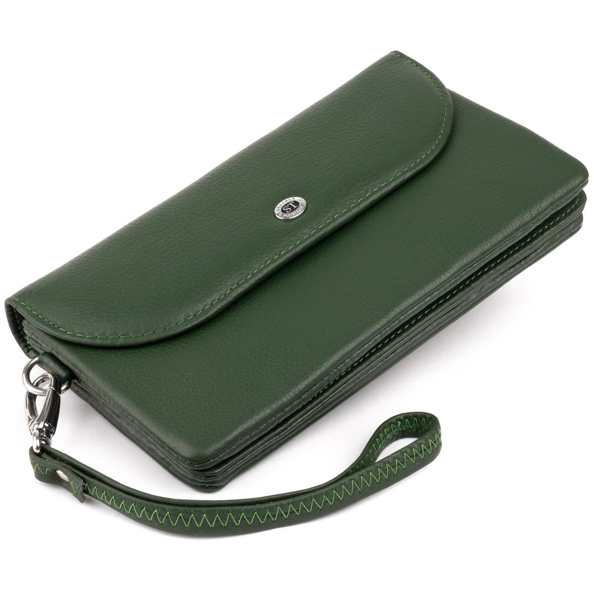 Клатч ST Leather 19320 из натуральной кожи Зеленый (168-136-19320) Клатч ST Leather 19320 из натуральной кожи Зеленый (168-136-19320)
