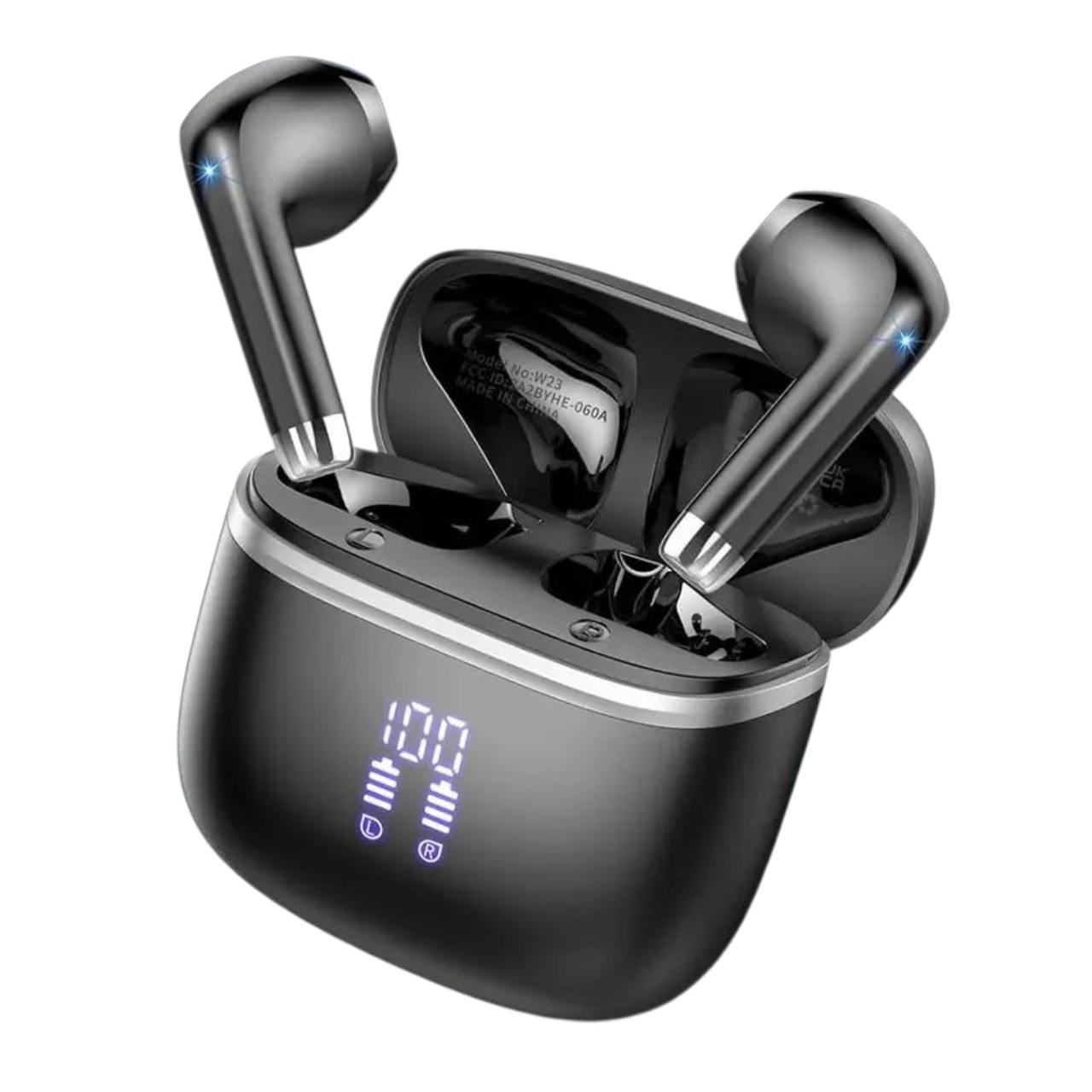 Наушники беспроводные Hoifa W53 Bluetooth 5.4 IPX7 50 ч работы сенсорное управление Черный