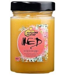 Мед кориандровый натуральный пчелиный Золотой Нектар в стеклянной банке 450 г Мед кориандровый натуральный пчелиный Золотой Нектар в стеклянной банке 450 г