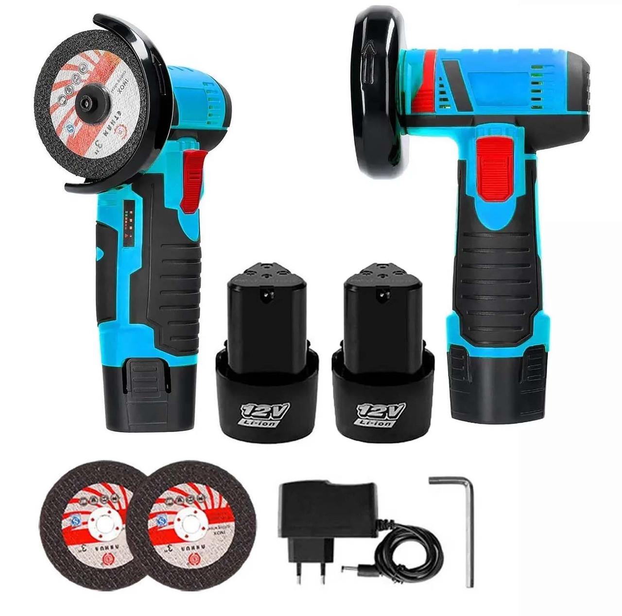 Гравер аккумуляторный 2в1 для реза шлифовки и полировки 19500 об/мин и 2 АКБ Синий - фото 4 Гравер аккумуляторный 2в1 для реза шлифовки и полировки 19500 об/мин и 2 АКБ Синий - фото 4