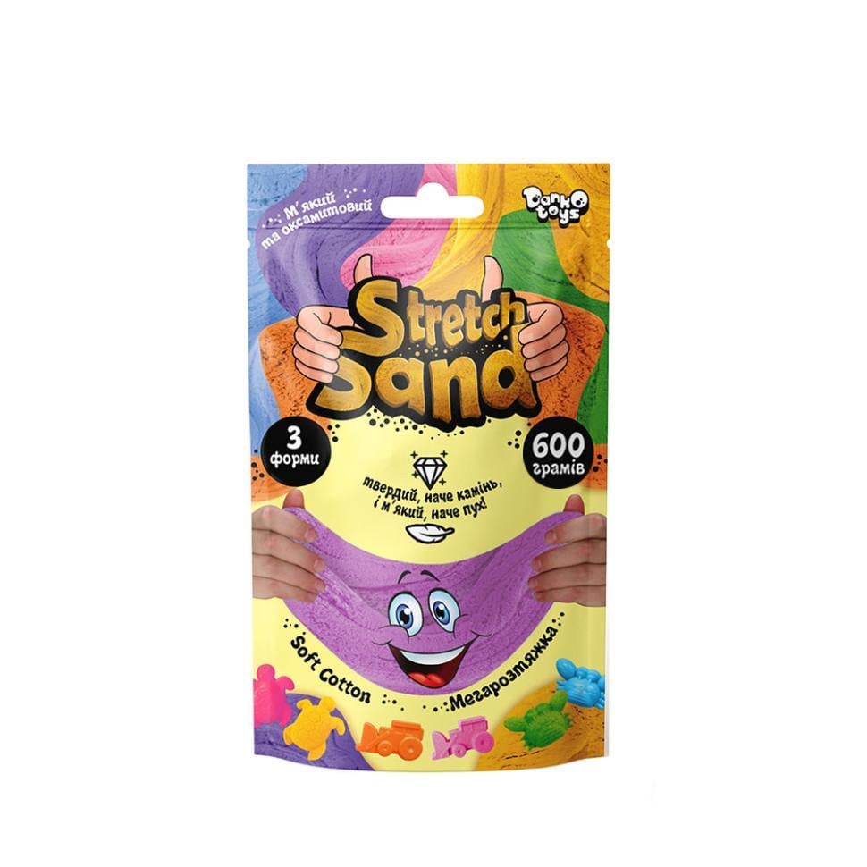 Набір креативної творчості Danko Toys Stretch Sand STS-04-01U пакет 600 г Фіолетовий (RLT13198s43985)