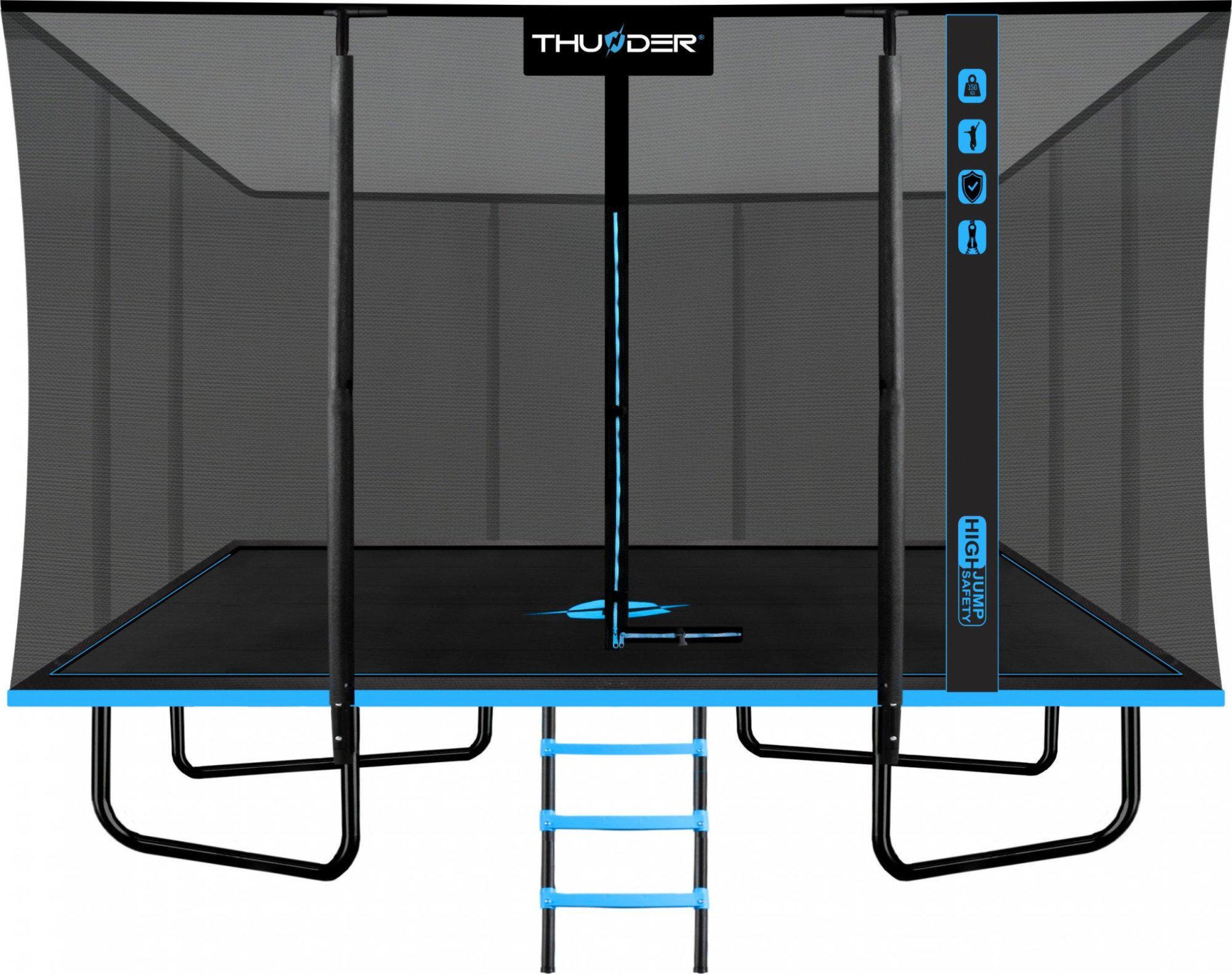 Батут Thunder OUTSIDE PHENOM с наружной сеткой 8 х 12 футов Черно-голубой (407472)
