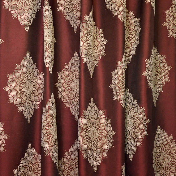 Ткань портьерная жаккардовая IDEIA Дамаск V-602 2,9 м Бордовый (2200004126500)