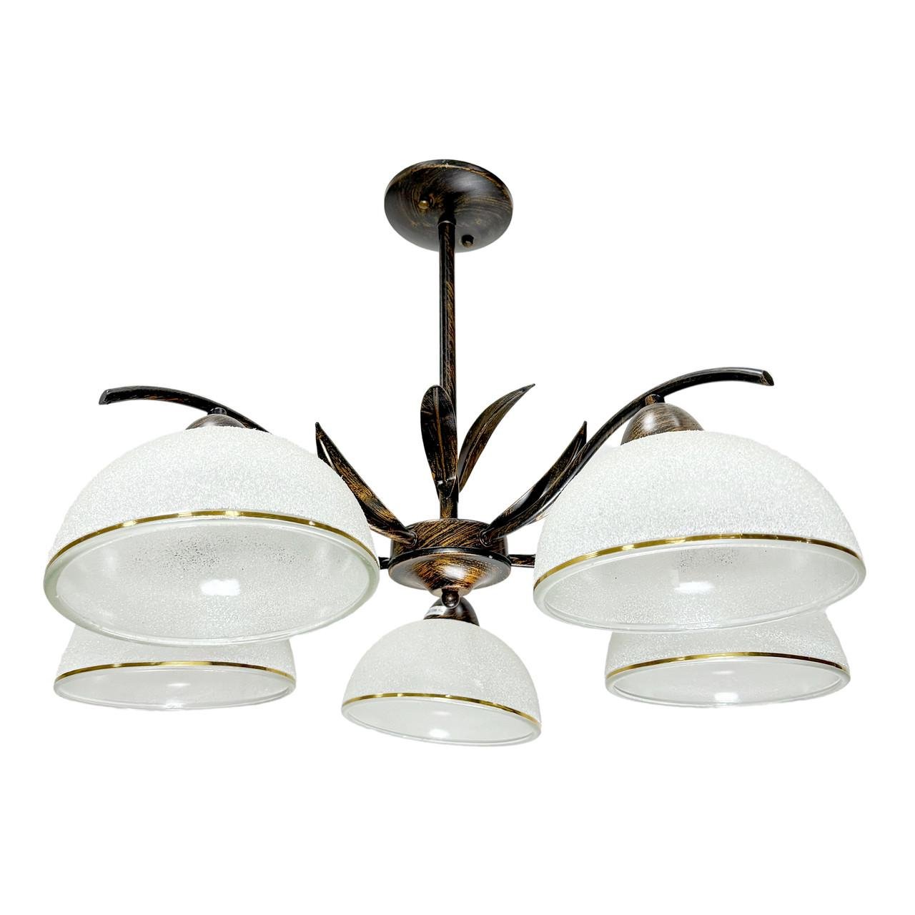 Люстри В.В. на 5 плафонів Коричневий Патина (30832573)