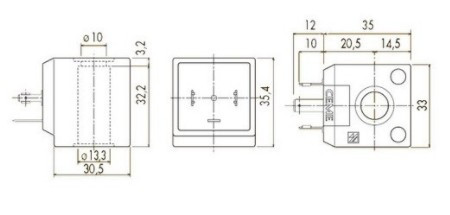 Котушка Ceme B6 для клапанів Ceme 87 серії нормально-відкритих NA 12V 50Hz - фото 2