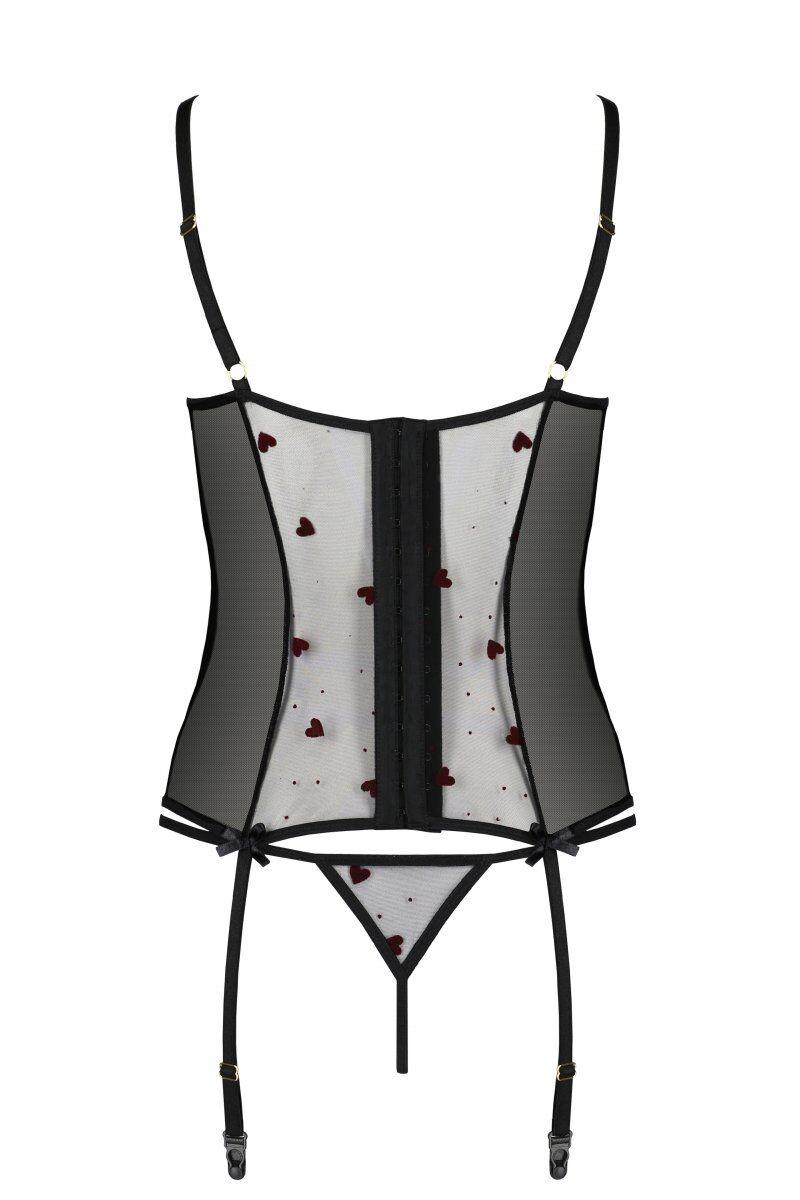 Корсет Passion LOVELIA CORSET XXL/XXXL Black - фото 2