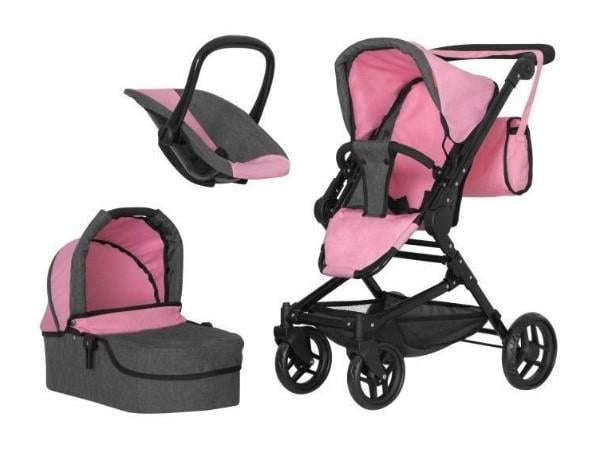 Коляска для кукол Carrello Magia 9636 3в1 Pink (13454931)