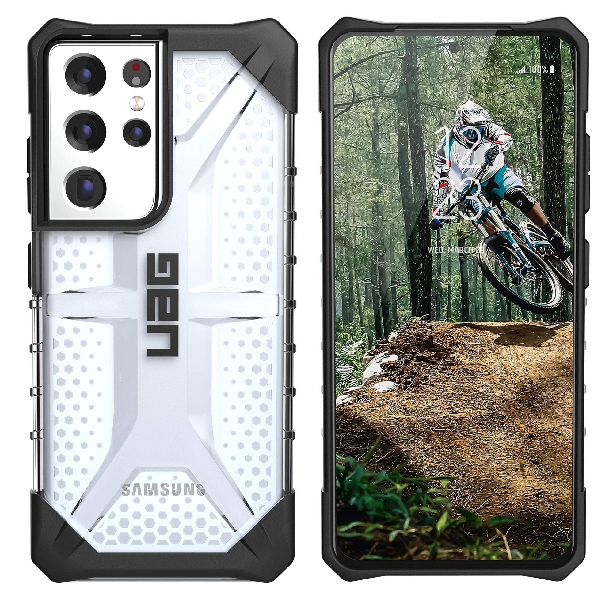 Чехол прозрачный противоударный милитари UAG Plasma (212833114343) для Samsung Galaxy S21 Ultra (6.9") Ice