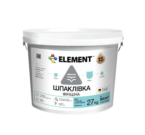 Шпаклевка финишная интерьерная акриловая Element 27 кг (2594876935)