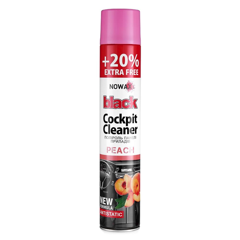 Полироль для панели приборов Nowax Cockpit Cleaner Spray Персик, 750мл