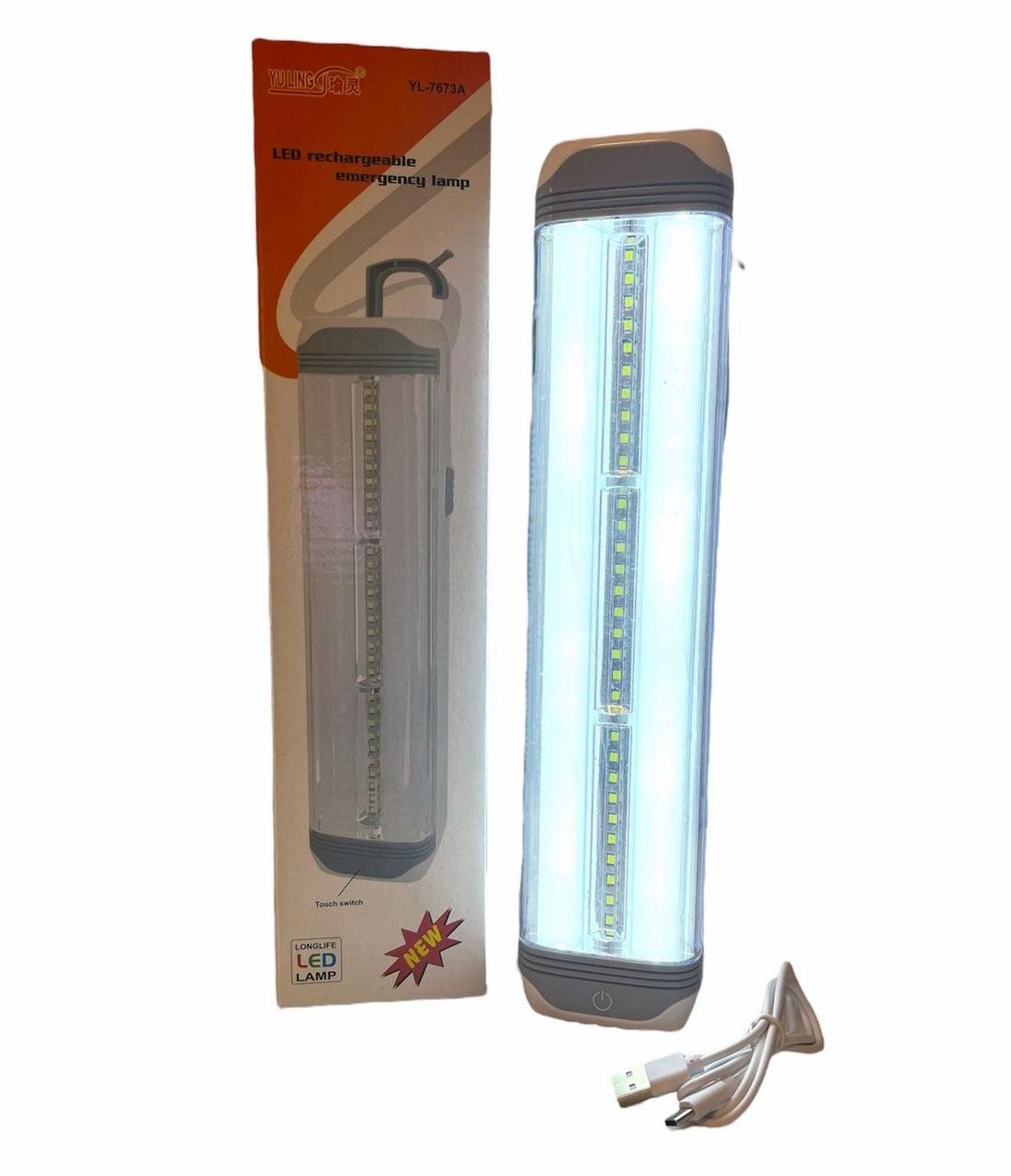 Фонарь аккумуляторный сенсорный 2 вида ламп по 3 режима (YL-7673A)