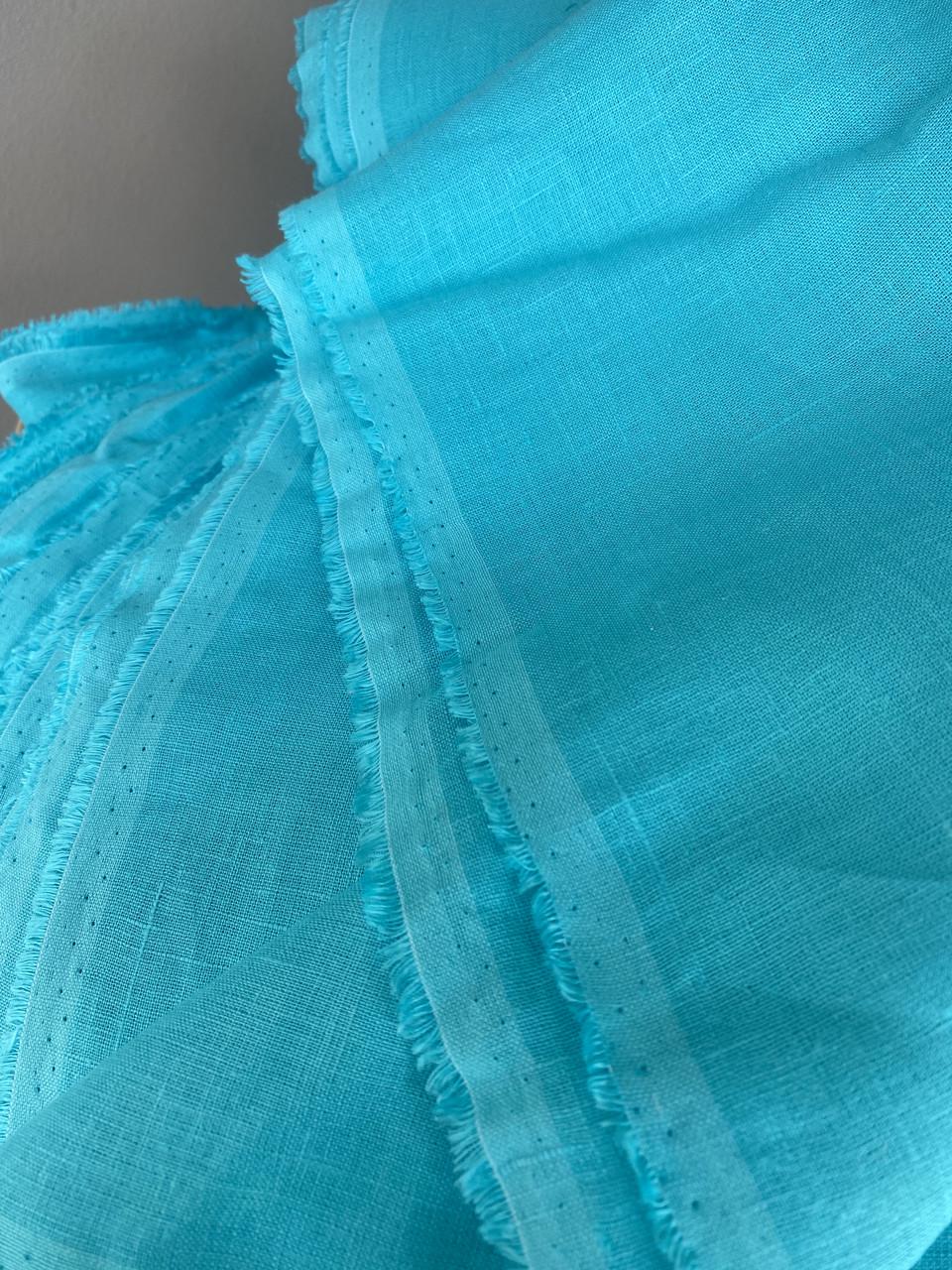 Ткань для пошива постельного белья LINEN PLUS 100% лен 220 см 779 Бирюзовый - фото 4 Ткань для пошива постельного белья LINEN PLUS 100% лен 220 см 779 Бирюзовый - фото 4