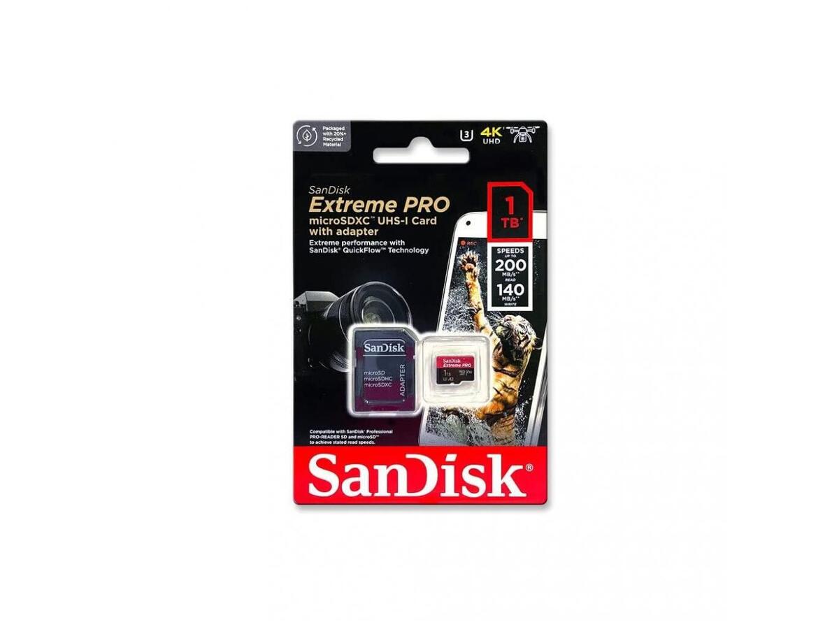 Карта памяти SanDisk microSDXC UHS-I U3 Extreme Pro/SD SDSQXCD-1T00-GN6MA 1 Tb - фото 4