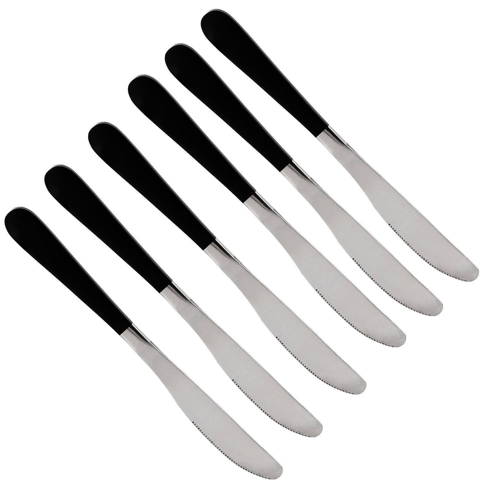 Набор столовых ножей Stenson Geometry Gold из нержавеющей стали 6 шт. (30450)