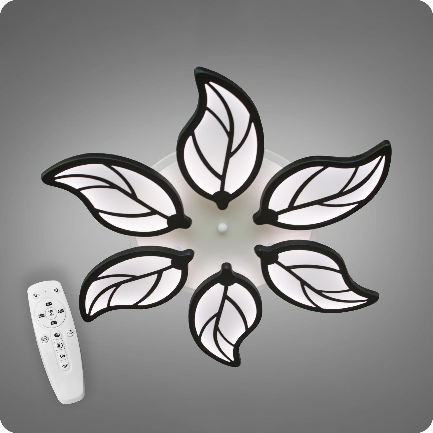 Люстра світлодіодна 517 Dlight 3color з пультом 105 Вт Чорний (01936) - фото 3 Люстра світлодіодна 517 Dlight 3color з пультом 105 Вт Чорний (01936) - фото 3