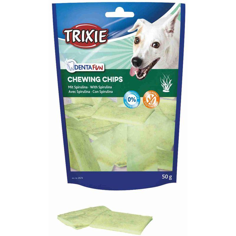 Лакомство для собак Trixie Denta Fun Spirulina Chips с сприрулиной 50 г (2674)