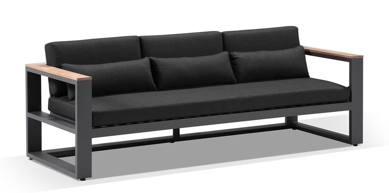 Диван лаунж металлический в стиле Loft Черный (NS-908)