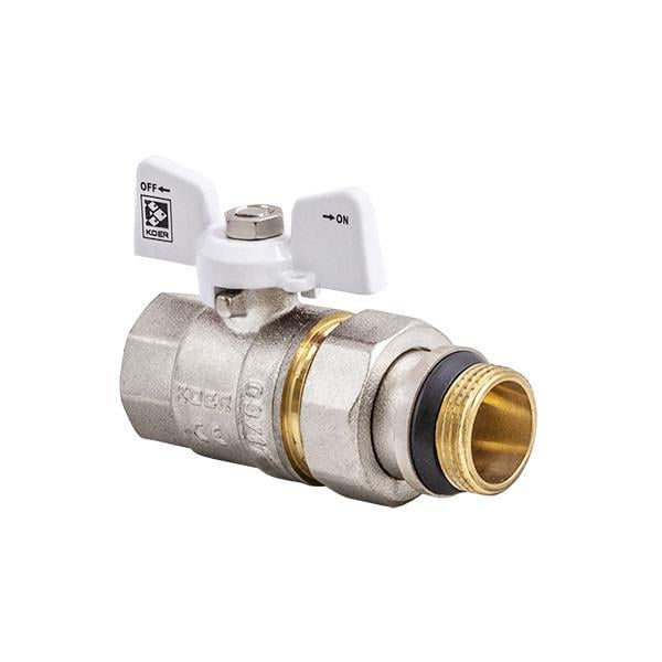 Кран с американкой KOER KR.227.W-Gi 3/4" Белый (KR0192)