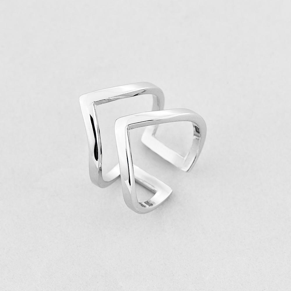 Серебряное кольцо Minimal Линейность (6496)