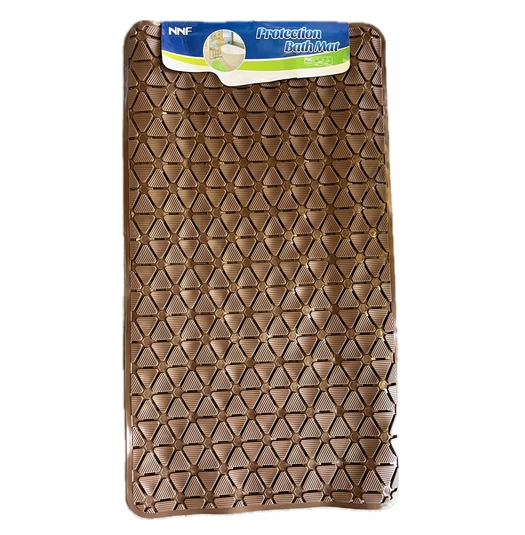 Коврик для ванной Stenson WW00590 Relief противоскользящий 38x69 см Коричневый (585801)