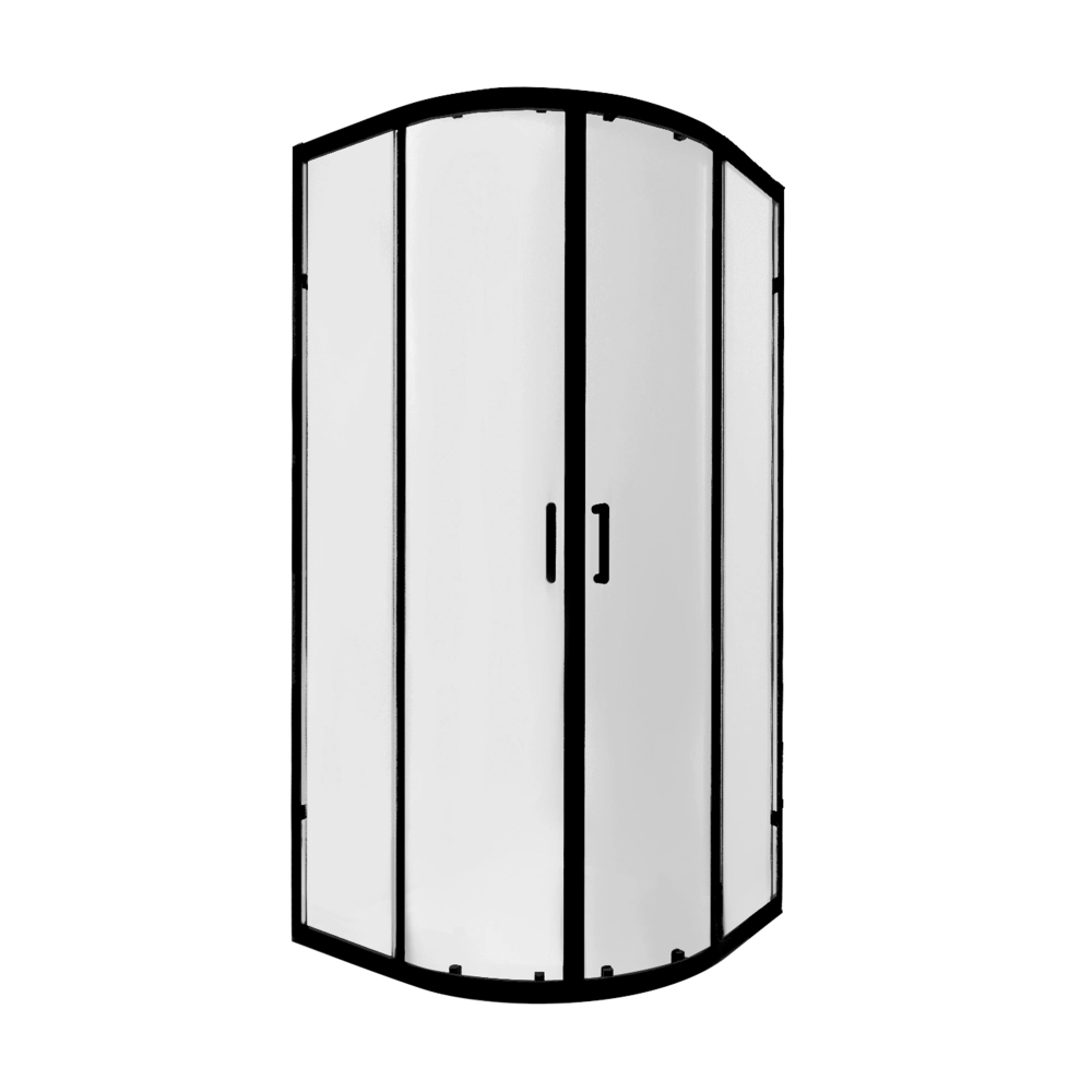 Душевая кабина QT Taurus CalcLess Clear раздвижная стекло 6 мм профиль 90x90 см Черный (033602)