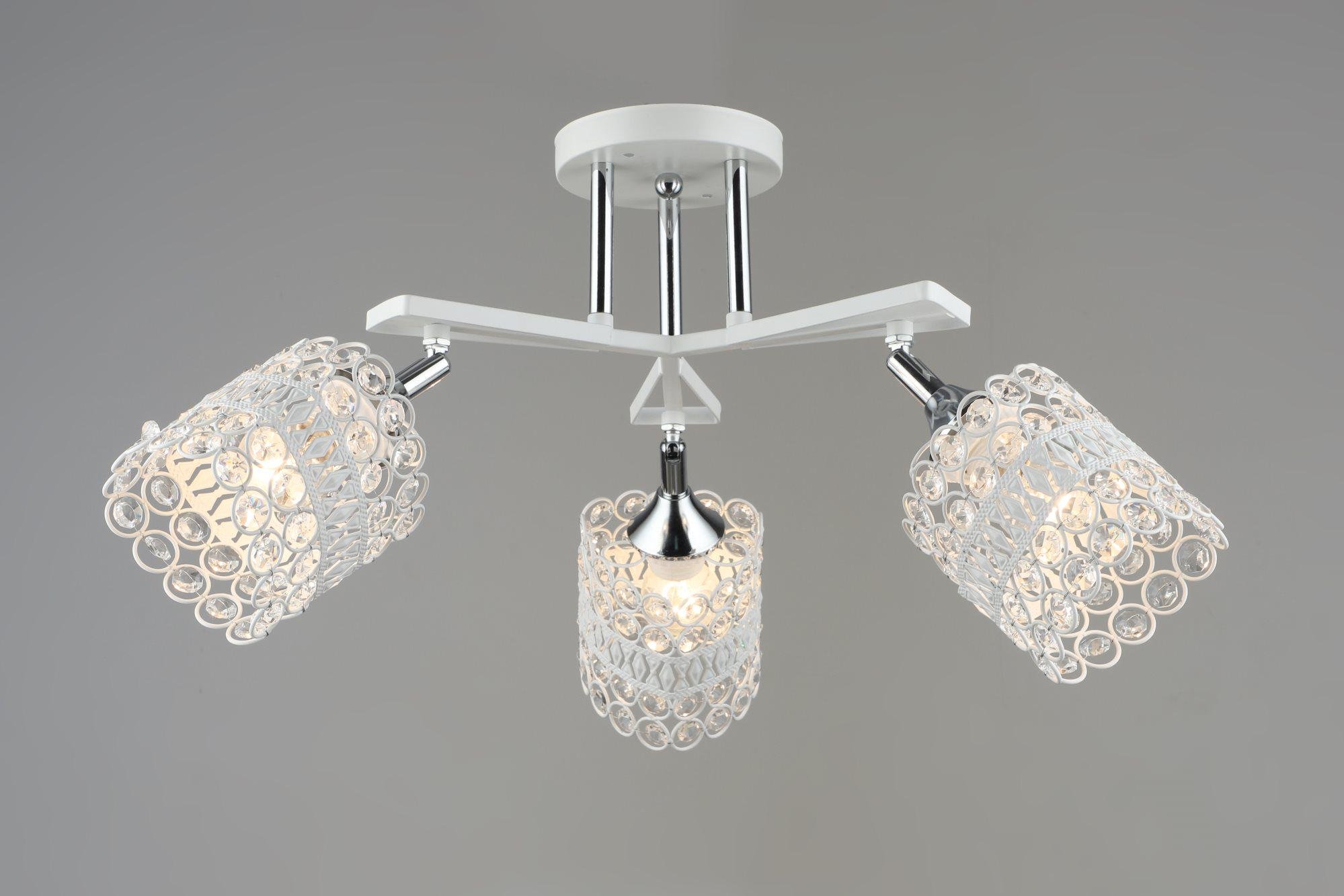 Люстра стельова Sirius B N5958/3 WT+CR з поворотним механізмом