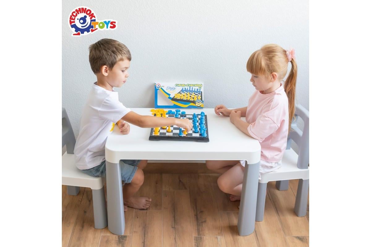 Набір настільних ігор ТехноК Шахи та шашки (9055) - фото 7 Набір настільних ігор ТехноК Шахи та шашки (9055) - фото 7