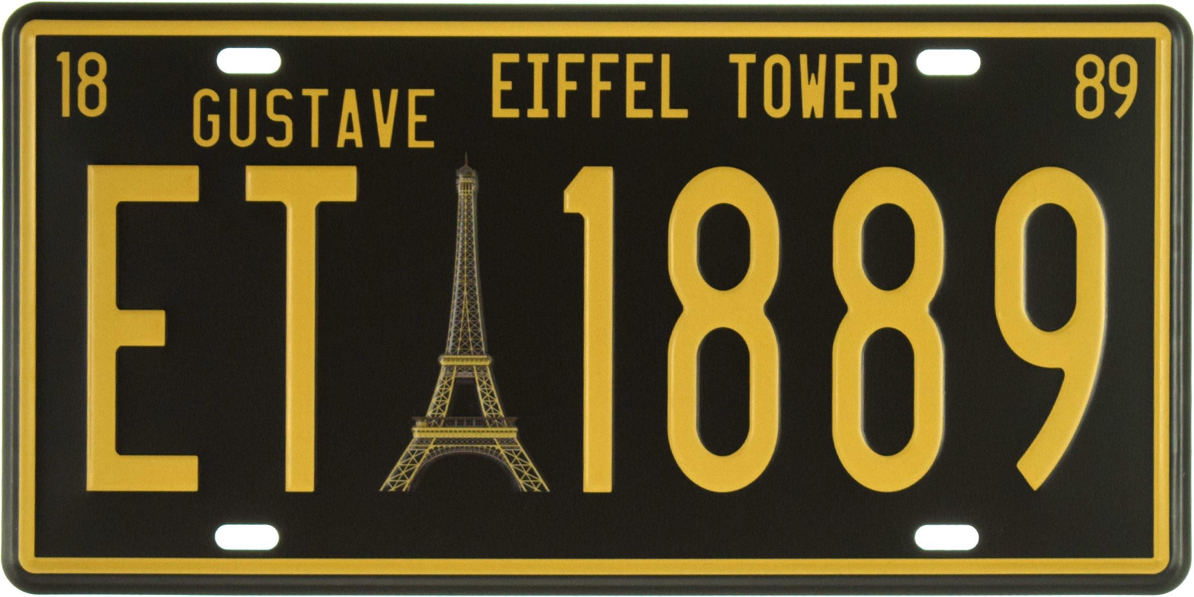 Табличка металлическая Эйфелева Башня/Eiffel Tower ET 1889 15x30 см