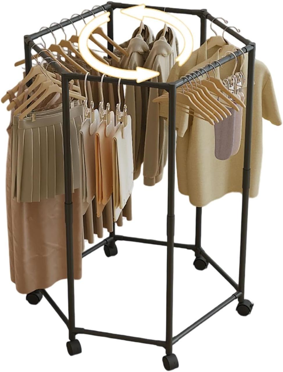 Вішалка для одягу з поворотним механізмом на 360° і колесами (RACK360) - фото 3