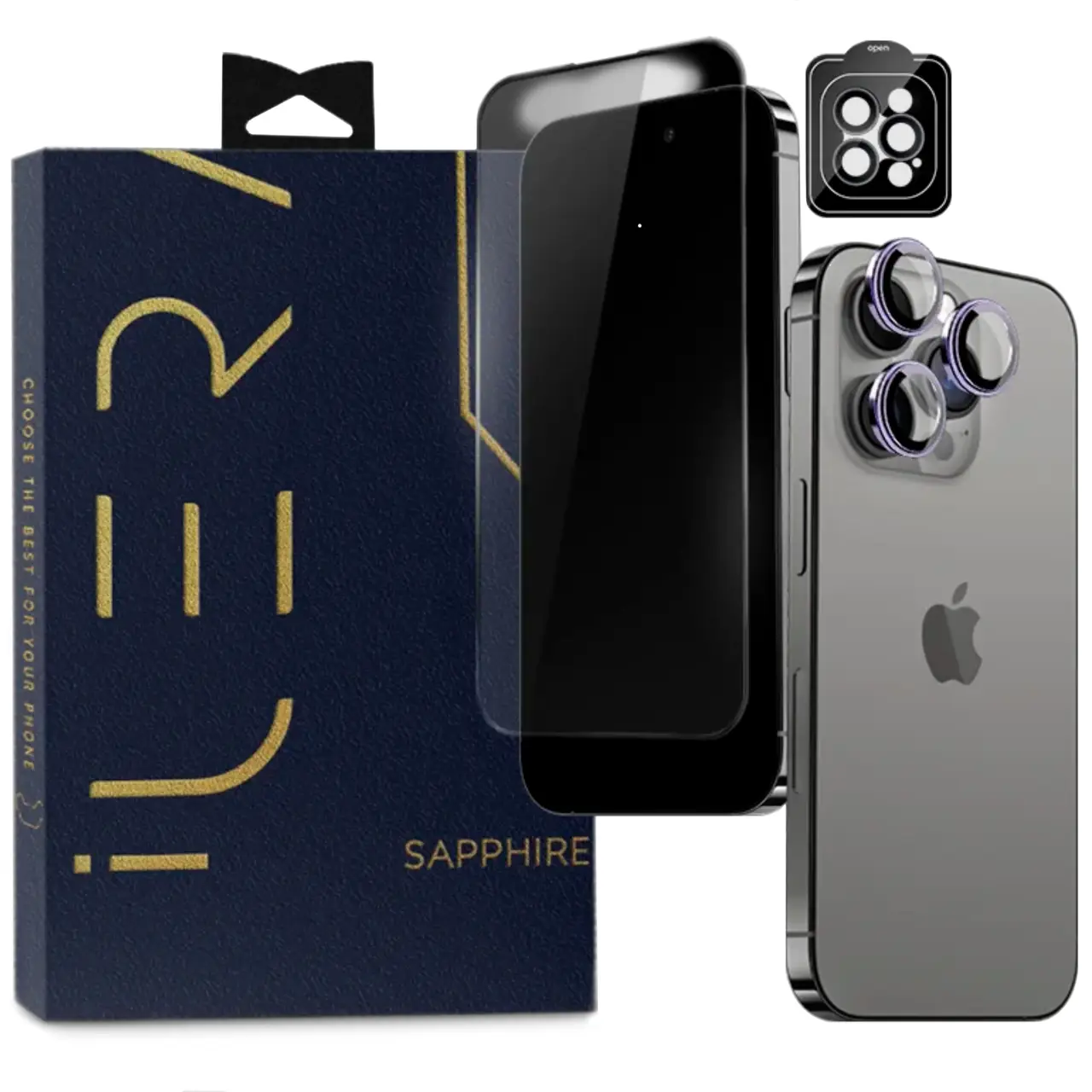 ᐉ Защитное стекло для смартфона iLera Sapphire Ultra + Glass for iPhone 15  Pro • Купить в Киеве, Украине • Лучшая цена в Эпицентр